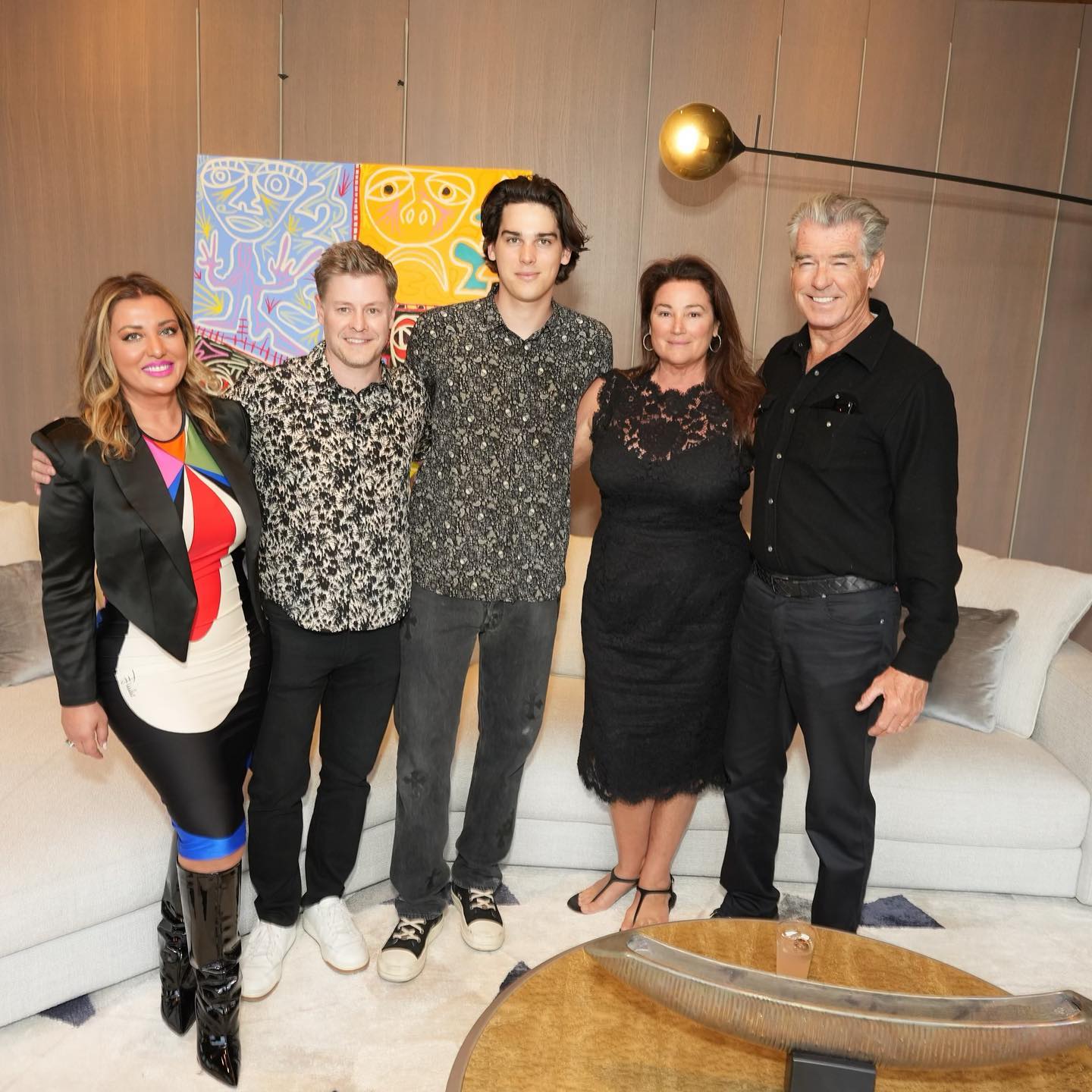 Pierce Brosnan’s son Paris, 22, proves he is a talented painter as he shows off his work alongside fellow artists Alexandria Hilfiger and Nikki Haskell